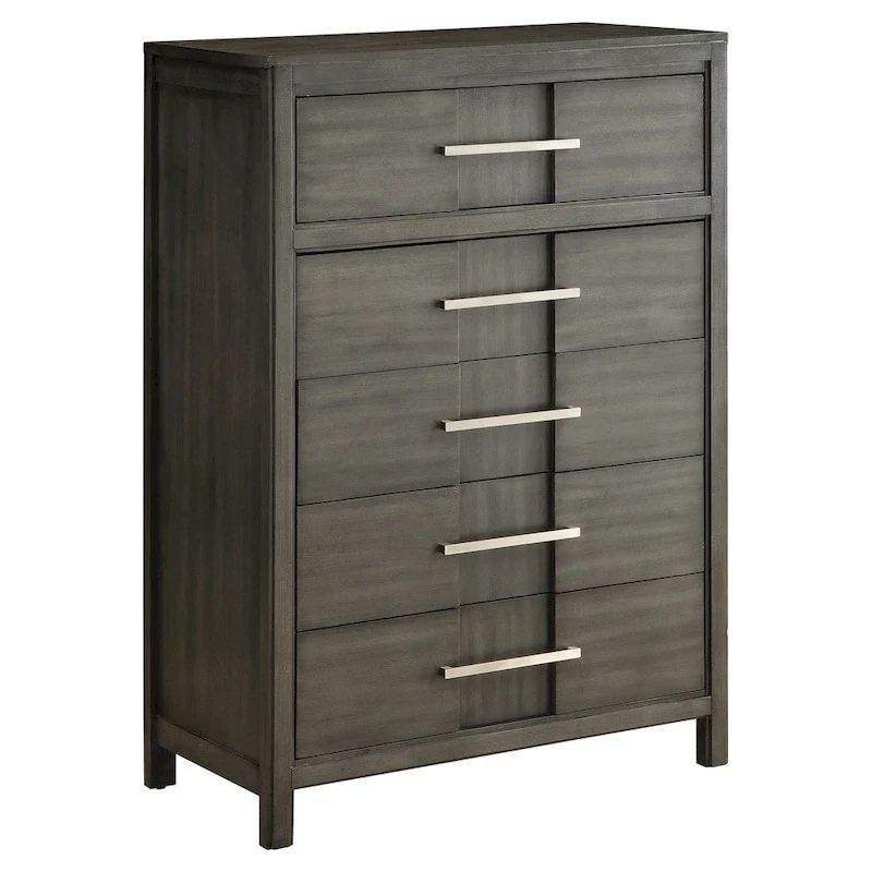 Tass Transitional Solid Wood 5-Drawer Chest by Furniture of America
