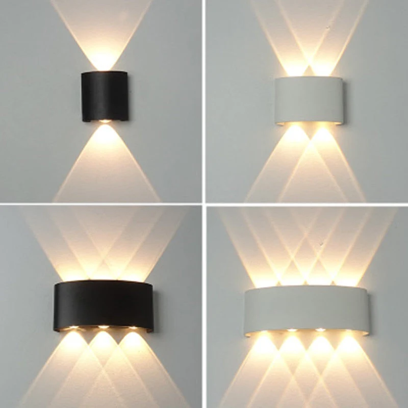 HULIANFU Led Wall Lamp Aluminum Outdoor IP65 Waterproof Up Down Wall Light For Home Stair Bedroom Bedside Bathroom Corridor Lighting - Deanwangkt
