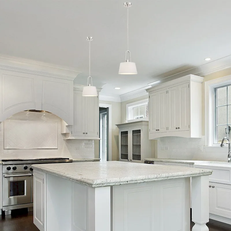 Designers Fountain Studio 9  Wide 1 Light Pendant with Off White