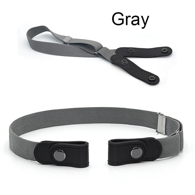 No Buckle Stretch Belt Buckless Belt Invisible Elastic Waist Belt Unisex for Jeans Pants, For Women Men - Deanwangkt