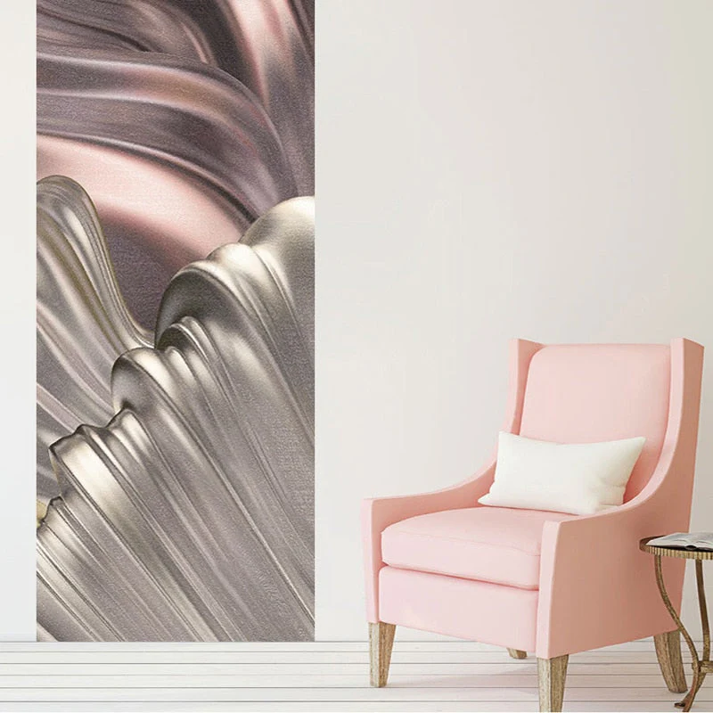 HULIANFU  PVC Self-Adhesive Waterproof Door Sticker Modern Light Luxury 3D Golden Abstract Wallpaper Living Room Bedroom 3D Door Murals - Deanwangkt