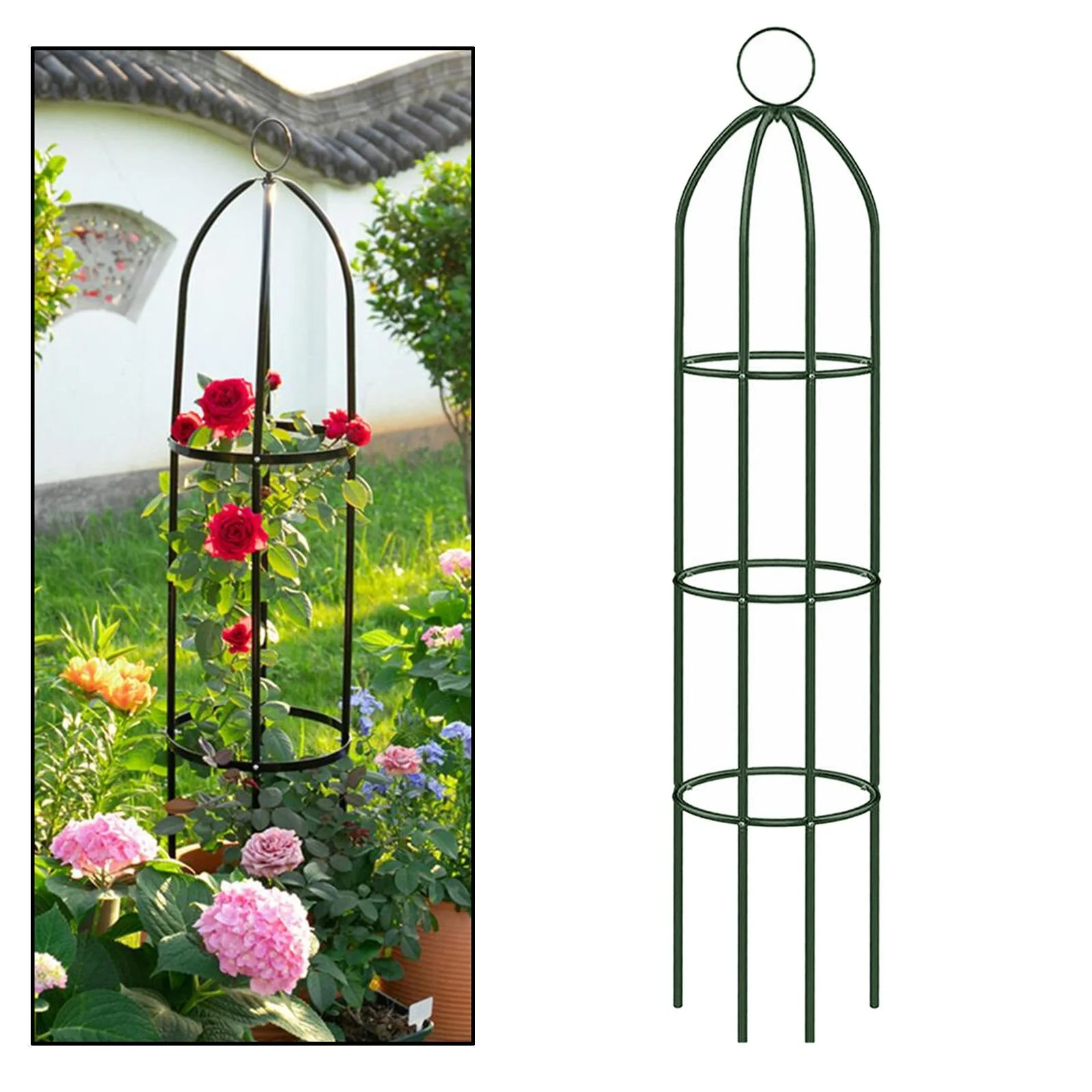 HULIANFU Metal Wedding Arch Stackable DIY Arch for Prop Supplies Decoration Easy Assembly Rose Gates Balloon Archway Arbours Party Decor - Deanwangkt