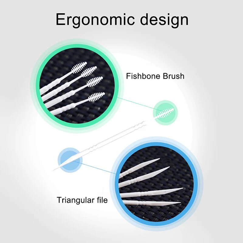 HULIANFU Toothpick 50 Pieces Double Superfine Tooth Stick Dental Brush Bamboo Stick Dental Oral Care Clean Teeth Food Residue toothpick - Deanwangkt