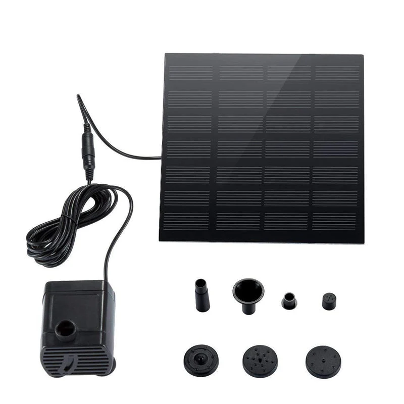 HULIANFU Solar garden fountain pump, solar garden fountain waterfall, solar outdoor bird bath running water fountain - Deanwangkt