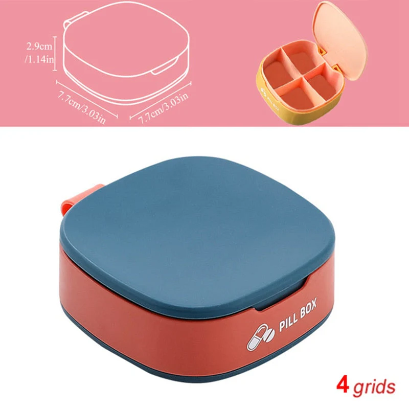 HULIANFU Pill Box Wheat Sealed 8 Grids Pill Container Organizer Health Care Drug Travel Divider 7 Day Pill Storage Bag Travel Pill Cases - Deanwangkt