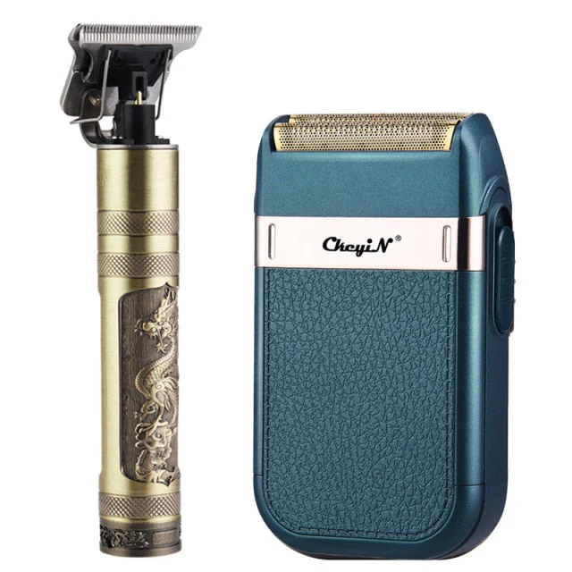 HULIANFU Professional Barber Hair Clipper Rechargeable Electric T-Outliner Finish Cutting Machine Beard Trimmer Shaver Cordless Corded - Deanwangkt