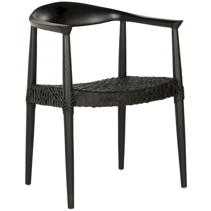 Trix Bandelier Black Dining Arm Chair - 24.8 x 18.9 x 30.7 - 25W x 19D x 31H