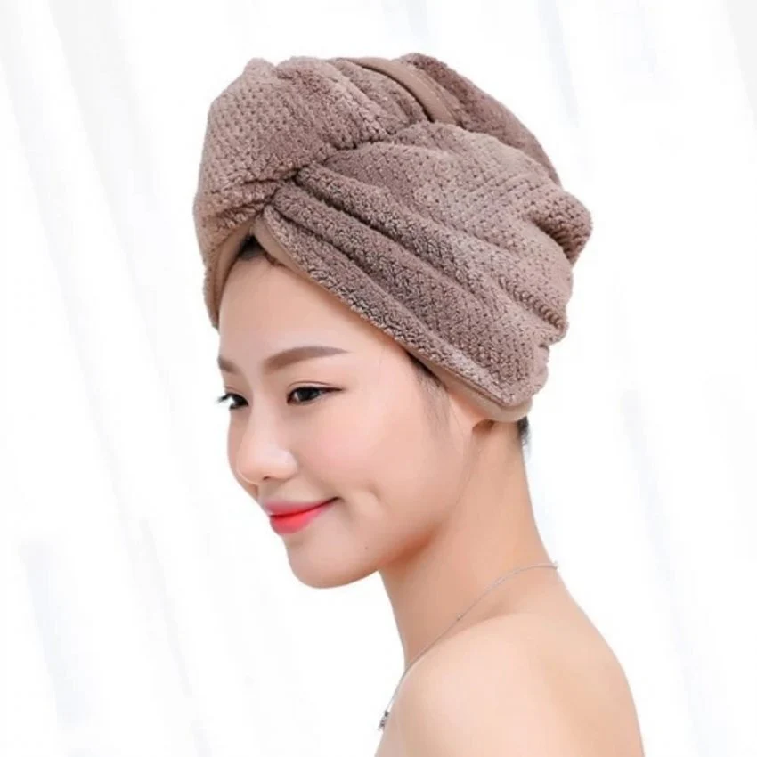 HULIANFU Magic Microfiber Hair Fast Drying Dryer Towel Bath Wrap Hat Quick Cap Turban Dry - Deanwangkt