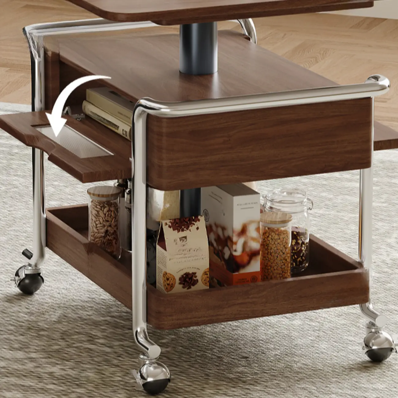 Practical Traditional Wood Wheel End Table