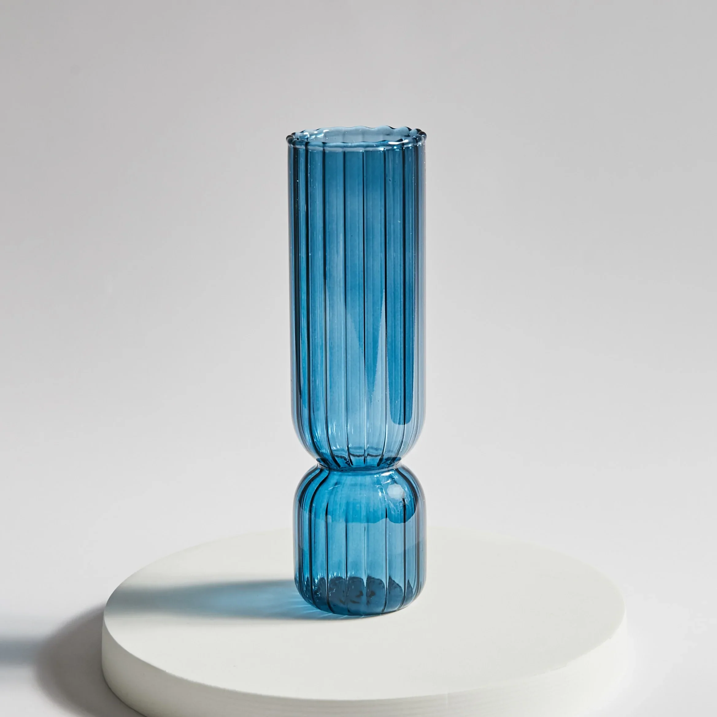 HULIANFU Nordic Glass Vase Small Glass Vases Flower Arrangement Home Decoration Accessories Modern Living Room Glass Ornament - Deanwangkt