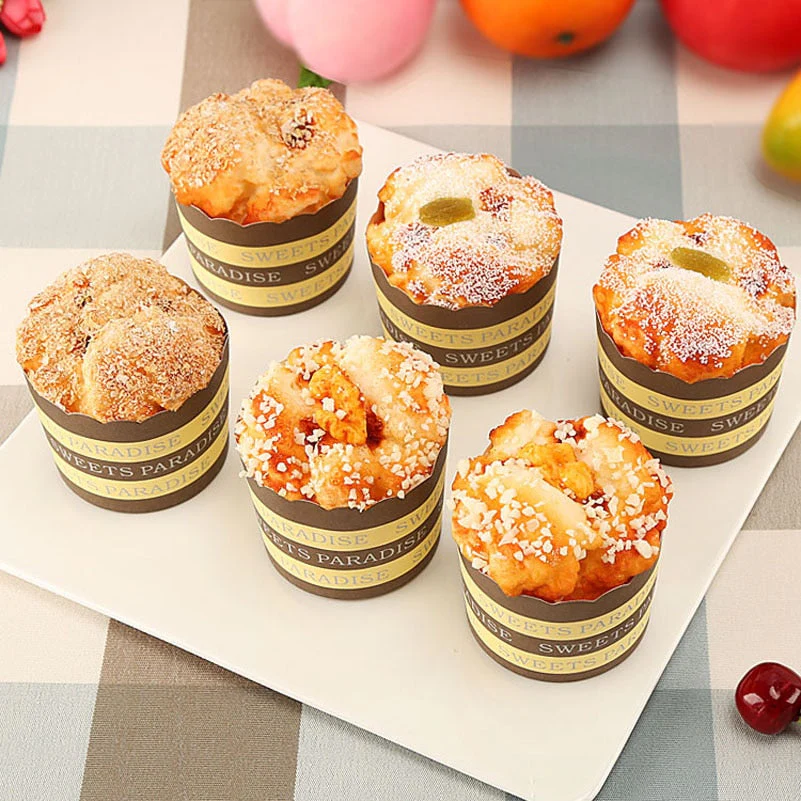 HULIANFU Simulation Cake Artificial Bread Cake Home Decoration Display Wedding Sweet Decortion 6pcs - Deanwangkt