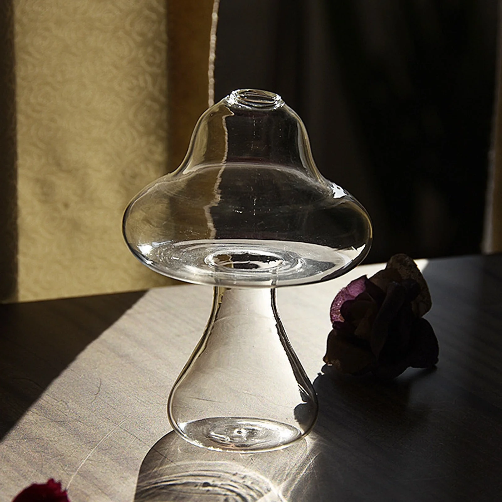 HULIANFU Simple Transparent Glass Small Vase Nordic Decoration Living Room Flower Home Vases For Flowers Aromatherapy Bottle - Deanwangkt