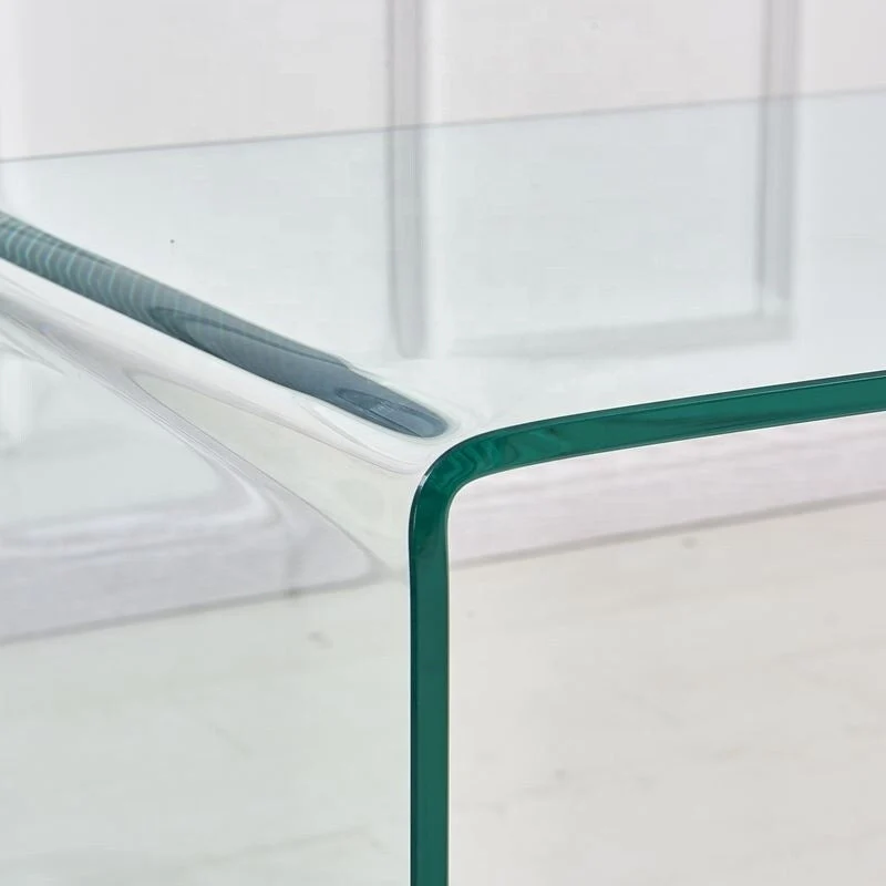 Glass Console Table, Transparent Tempered Glass Console Table