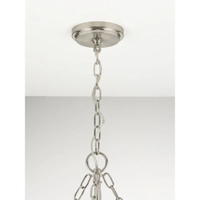 Mauldin Collection Brushed Nickel Three-Light Pendant - 22.650  x 20.280  x 20.280