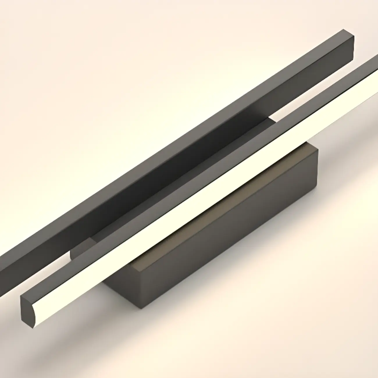 Modern Black Linear Up & Down Wall Sconce with Natural Light