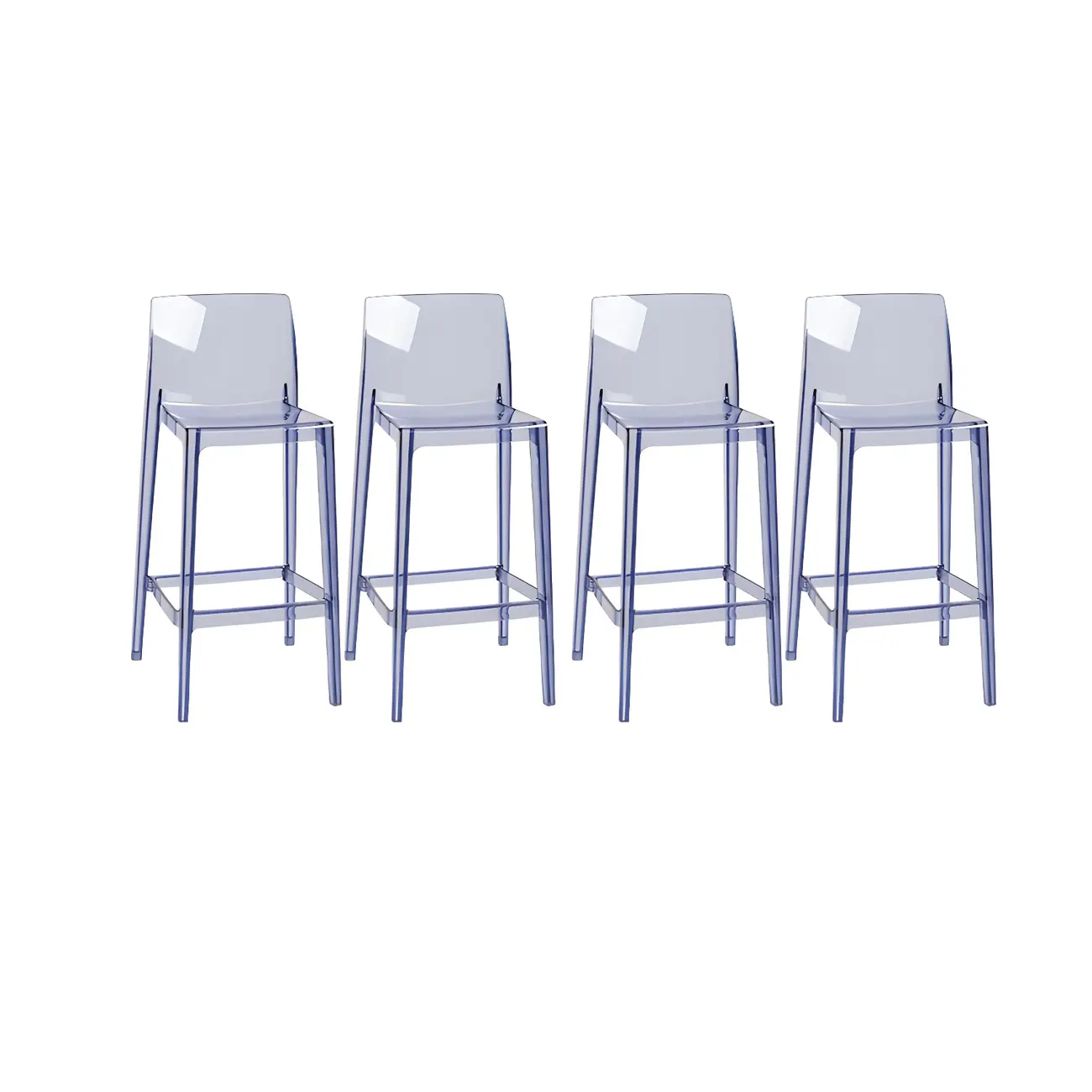 Modern Acrylic Transparent Stylish Rectangle Bar Stool