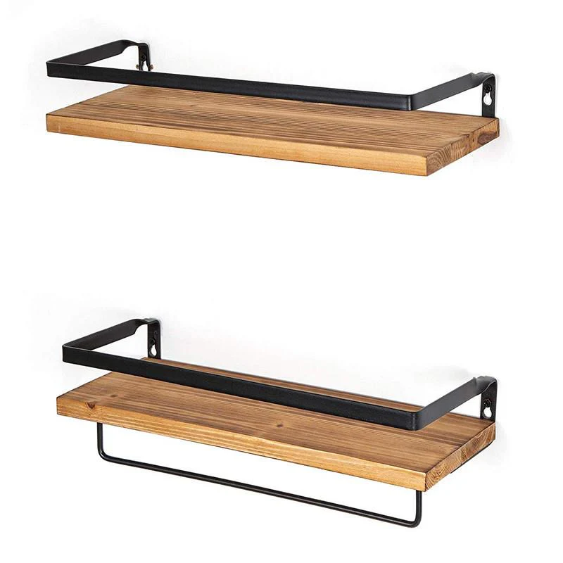 HULIANFU Wall Shelf Wood Floating Rack Wall Decoration Multifunction Storage Holder Shelf Rack Decorative For Kitchen/ Bedroom Frame - Deanwangkt