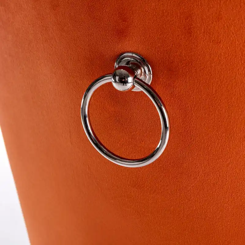 Set of 2 PU and Velvet Upholstered Dining Chairs with Nailhead Trim and Wooden Legs