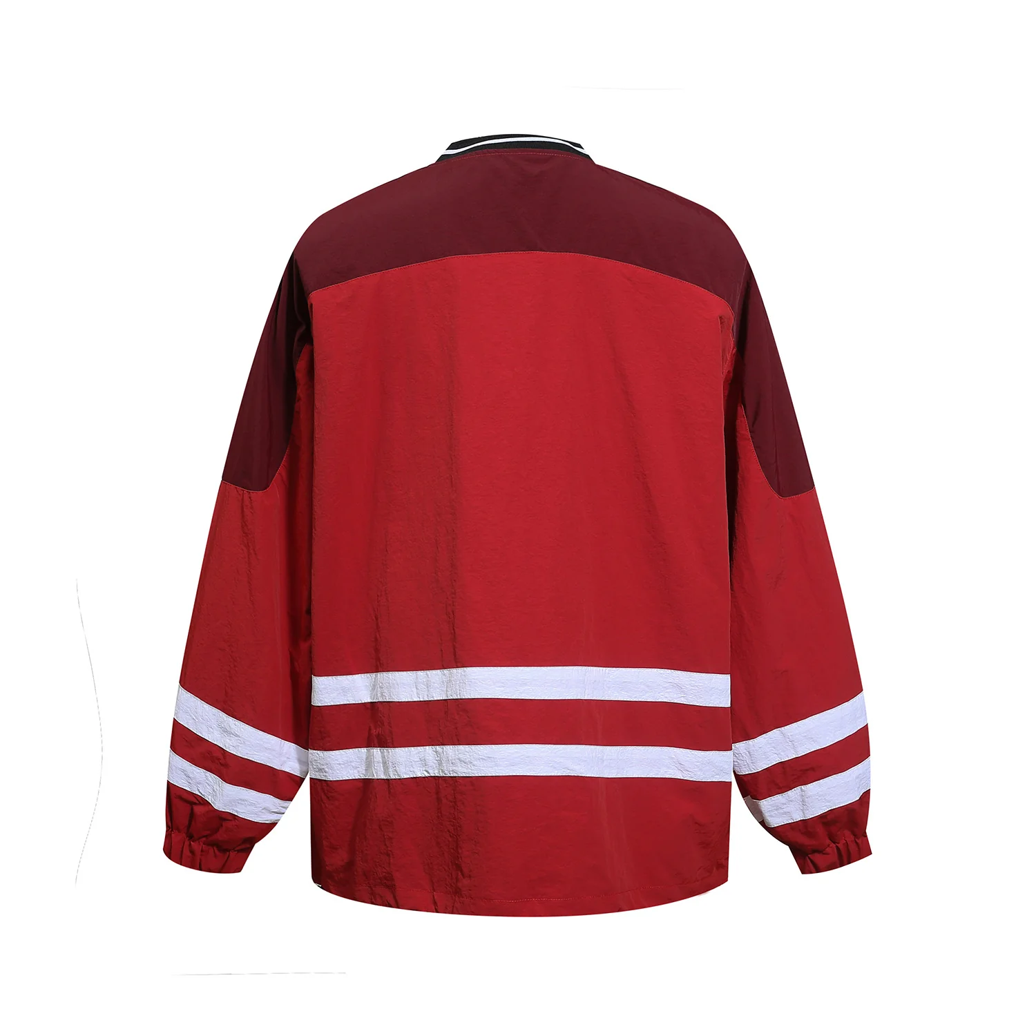 K12 n retro popular autumn and winter street men's color matching jersey jacket slippery men's and women's outer pullover trench coat - Deanwangkt