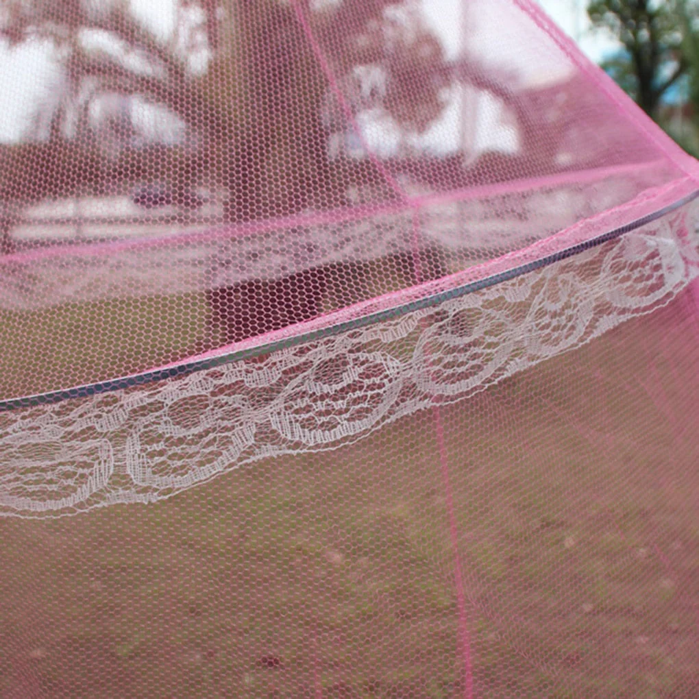 HULIANFU Portable Elgant Hung Dome Mosquito Nets For Double Bed Summer Polyester Mesh Fabric Home Bedroom Baby Adults Hanging Decoration - Deanwangkt
