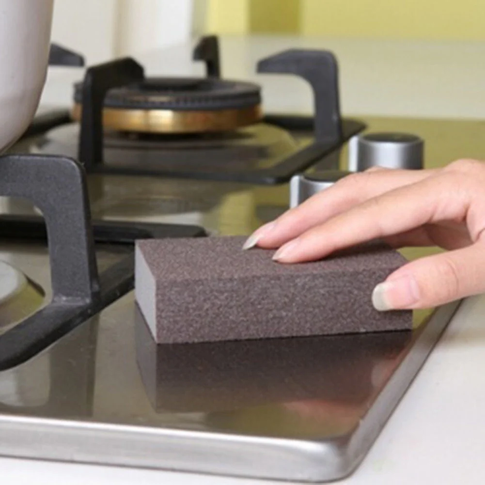 HULIANFU Kitchen Bathroom Clean Sponge Silicon Carbide Sponge Cleaning Brush Emery Rust Removing Cleaning Tools limpieza hogar - Deanwangkt