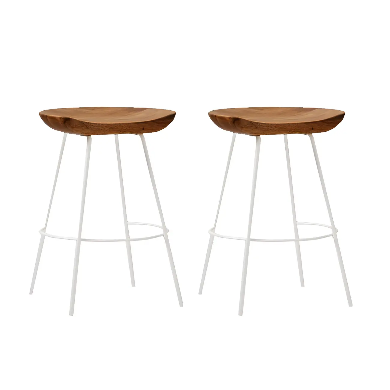 Modern Solid Wood Counter Height Bar Stools