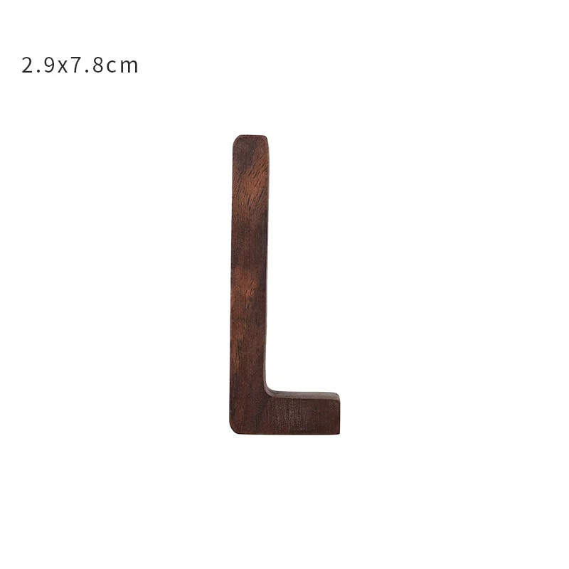 HULIANFU NEW Nordic Style Black Walnut Letter Decorative Letters Combination Wall Decoration DIY Letter Home Decoration Wooden Alphabet - Deanwangkt