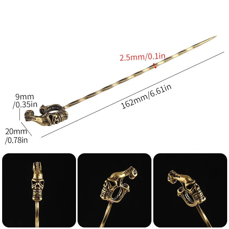 HULIANFU Retro Carved Cigar Drill Dredge Cigar Pass Needle Personality Engraved Cigar Needle Drill Cigar Knife Cigar Smoking Accessories - Deanwangkt