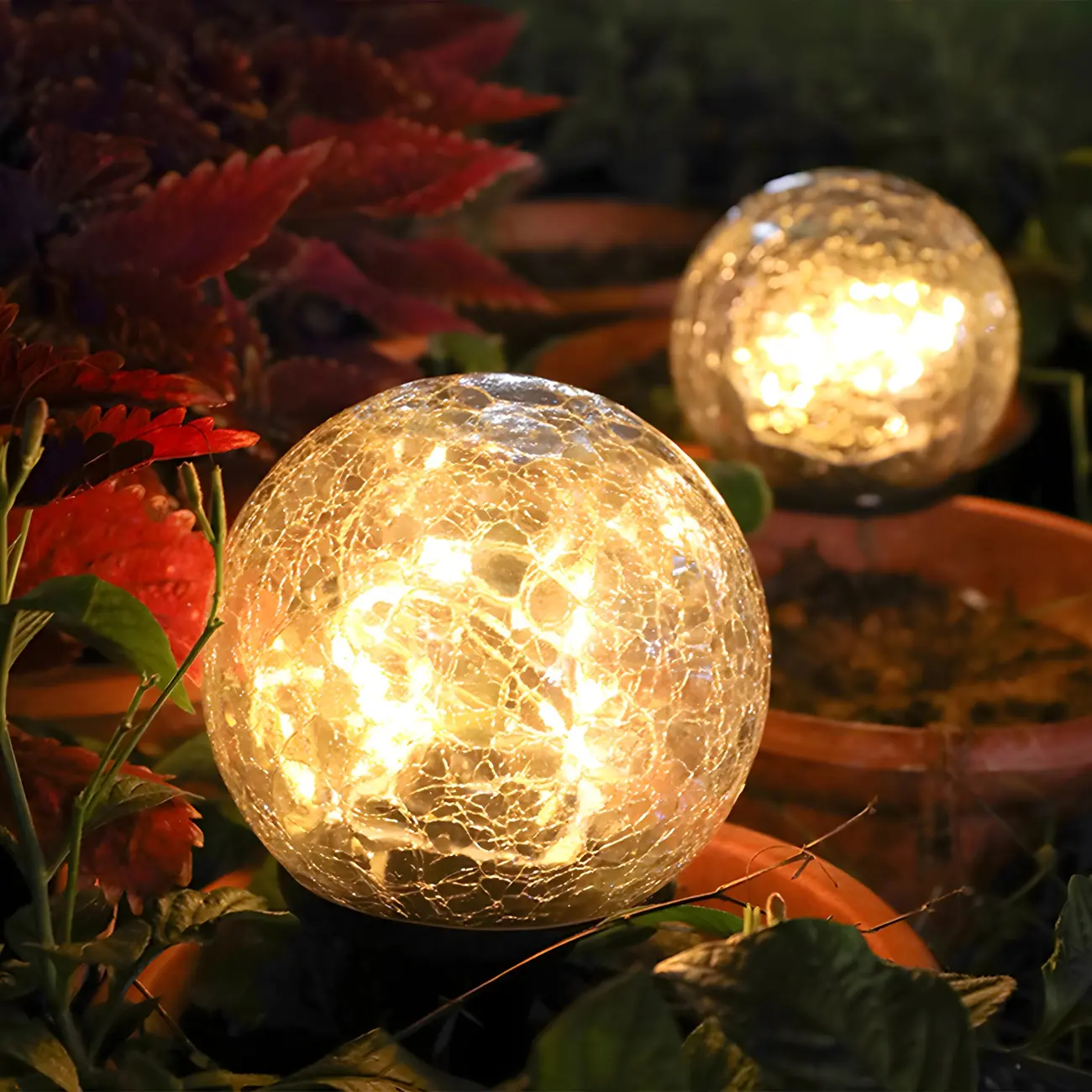 Simplicity Crackle Glass Ball Landscape Lighting