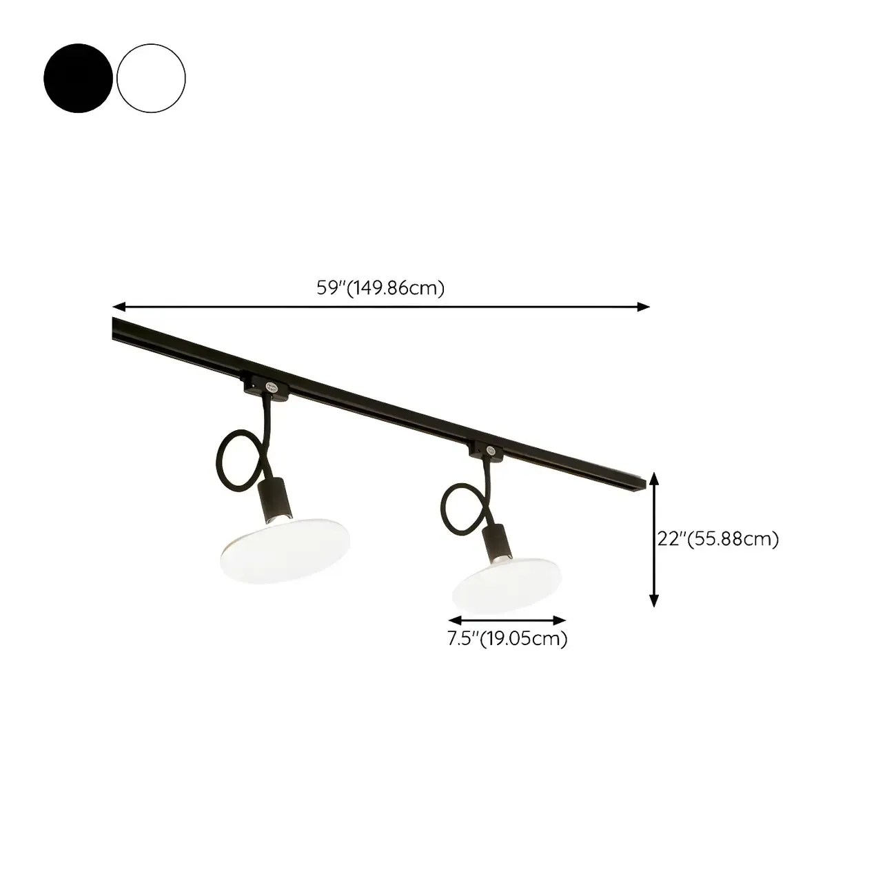 5-Light Modern LED Track Lighting with Adjustable Head