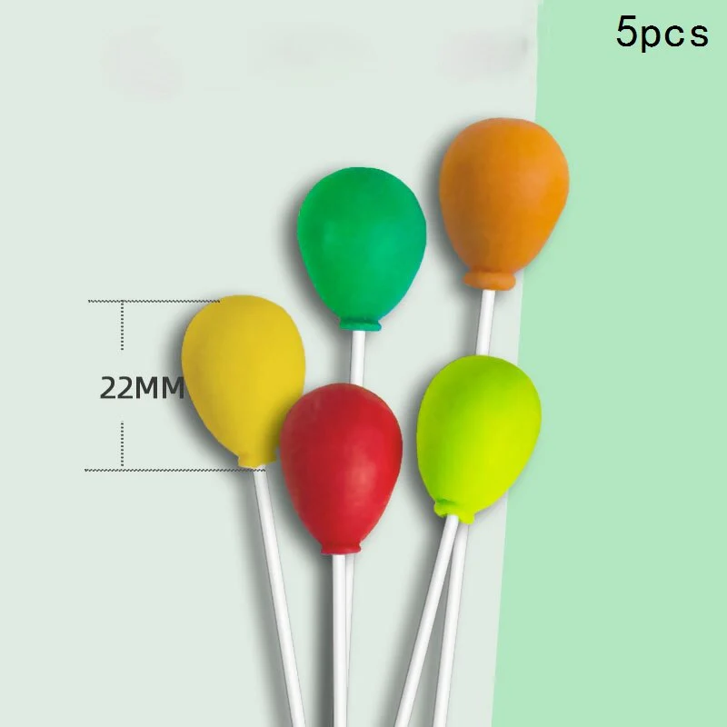 HULIANFU Soft Clay Number Balloon Cake Birthday Topper 1st Birthday Party Decorations Kids Baby Shower Girl  Happy Birthday Cake Topper - Deanwangkt