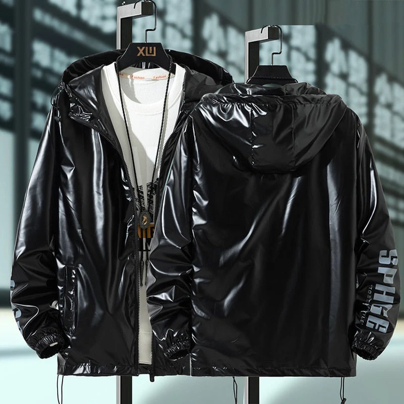 Spring Autumn Waterproof Oversize Jacket Women Clothes Hooded Zipper Bomber Jackets Outerwear Harajuku Windbreaker Coat - Deanwangkt