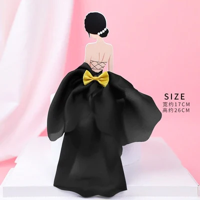 HULIANFU New Back Silk Gauze Skirt Happy Mothers Day Cake Topper Girl Birthday Cake Decoration Party Supplies Cake Decorating Tools - Deanwangkt