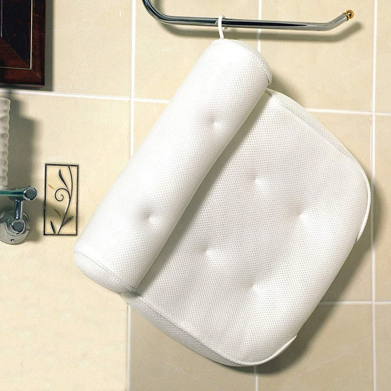 HULIANFU SPA Non-Slip Bath Pillow with Suction Cups Bath Tub Neck Back Support Headrest Pillows Thickened Home Cushion Accersory - Deanwangkt
