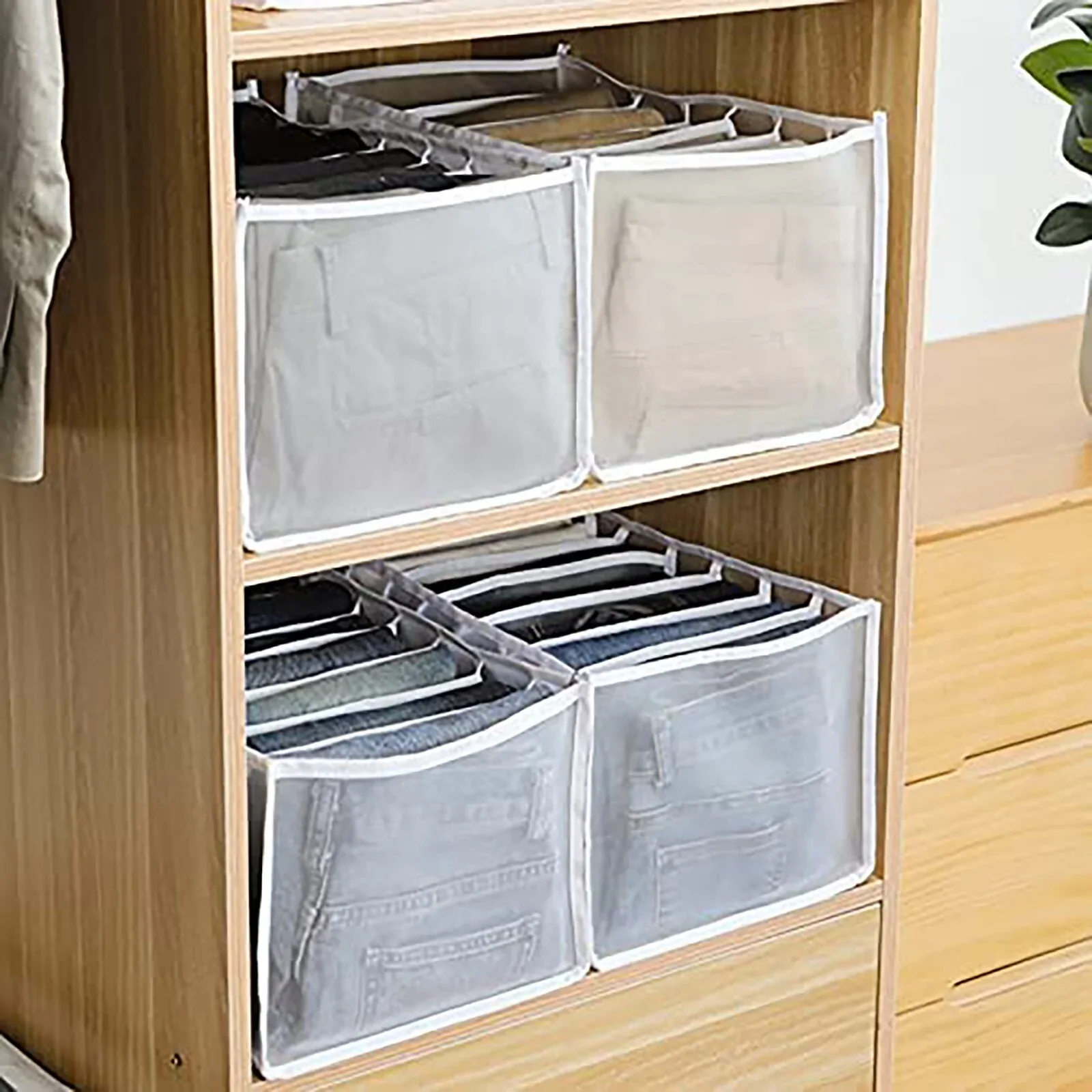 HULIANFU New Underwear Clothes Storage Box Foldable Drawer Organizers Socks Shorts Closet Wardrobe Separation Compartment Box Washable - Deanwangkt