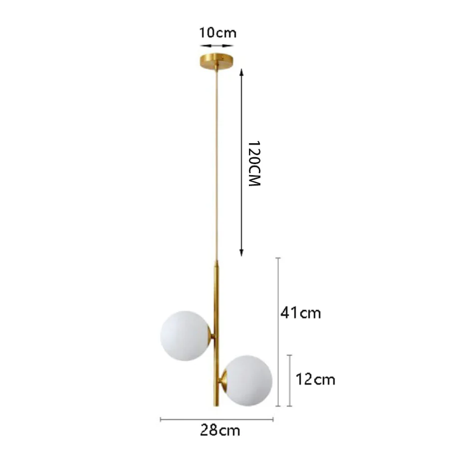 HULIANFU Modern simple Coppery Restaurant Pendant light luxury Bedside Nordic designer Creative personalized Acrylic ball G9 Hanging lamp - Deanwangkt