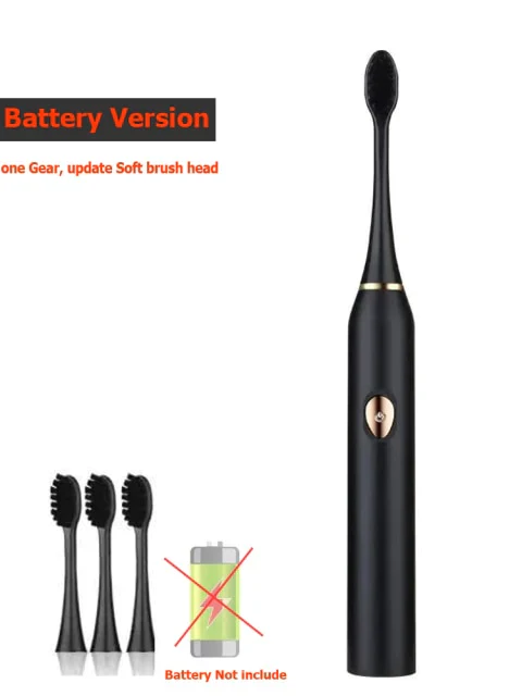 HULIANFU Newest Super Sonic Electric Toothbrushes for Adults Kids Smart Timer Rechargeable Whitening Toothbrush IPX7 with 3 Brush Heads - Deanwangkt