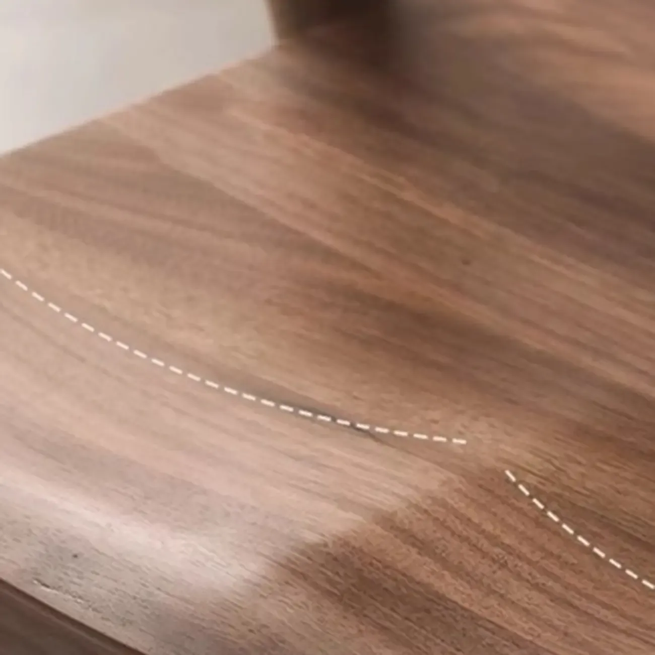 Scandinavian Open Back Armless Walnut Wood Dining Chairs