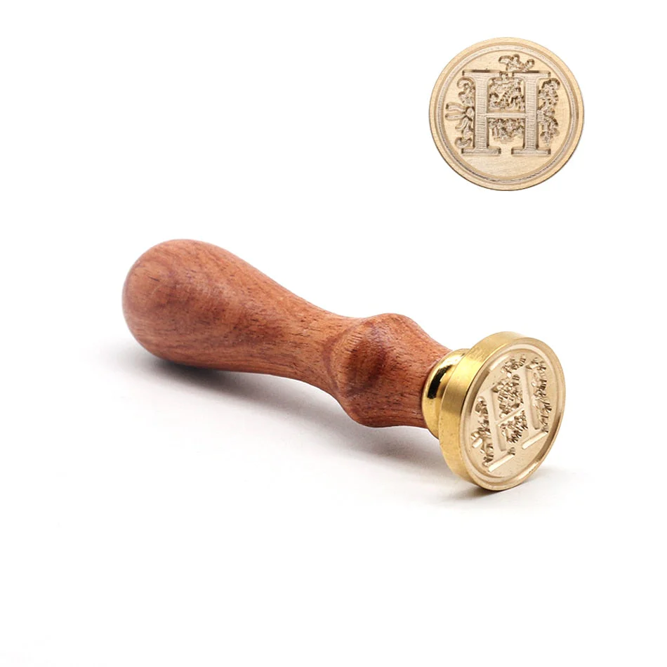 HULIANFU Retro Wood Stamp Classic 26 Letter A-z Alphabet Initial Sealing Wax Seal Stamp Ancient Seal Post Decorative Antique Stamp Gifts - Deanwangkt
