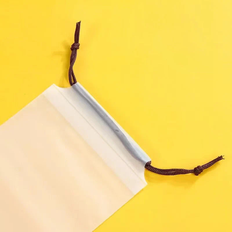 HULIANFU Matte Translucent Plastic Bag Umbrella Storage Bag Reusable Portable Umbrella Drawstring Storage Cover Home Storage Organizer - Deanwangkt