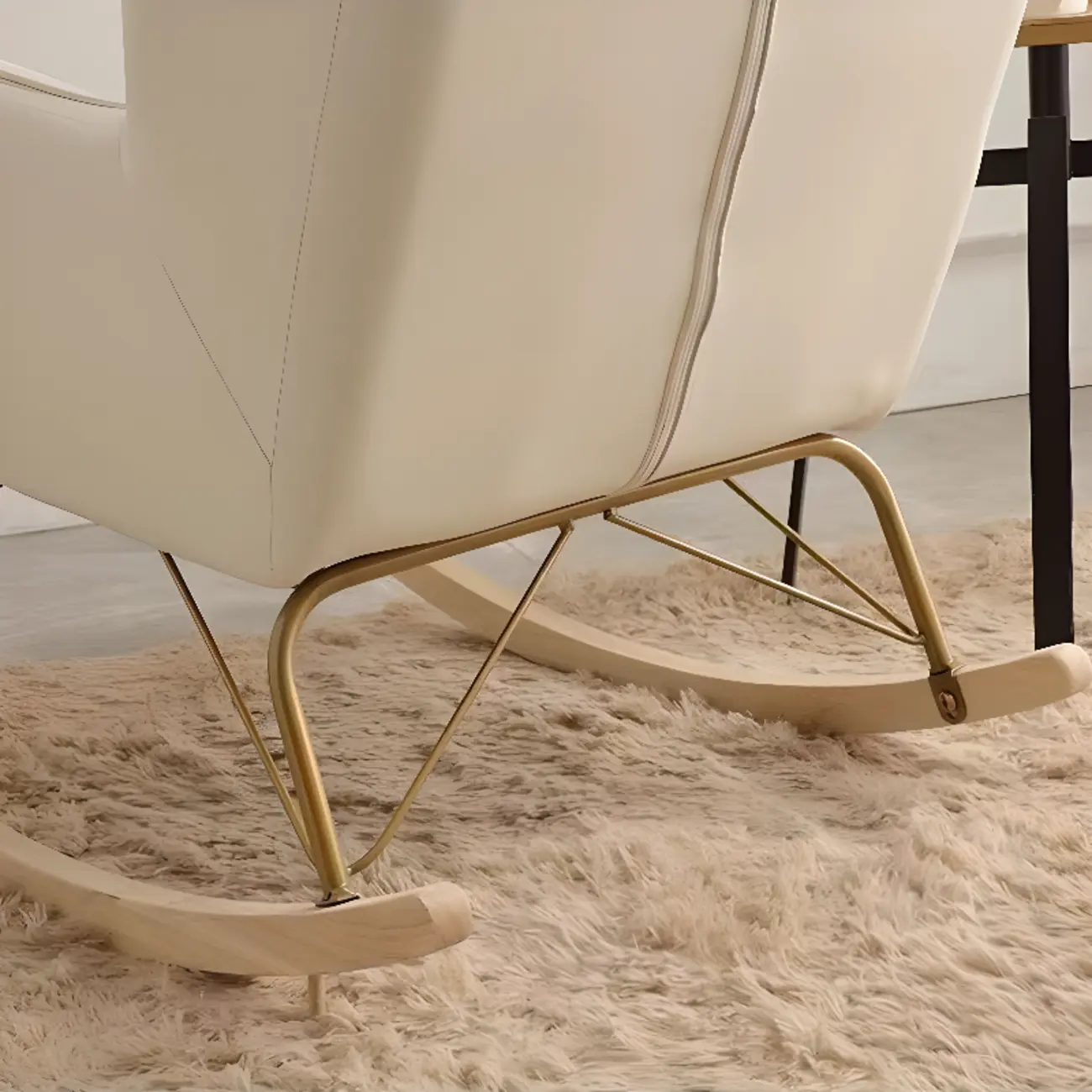 Modern Upholstered Rocking Chair with Optional Ottoman