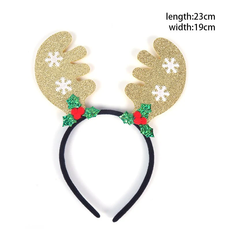 HULIANFU 2026  Christmas Headbands Christmas Tree Reindeer Antlers Hairband Xmas Party Kids Hairhoop  Christmas Glasses Photo Booth Props - Deanwangkt