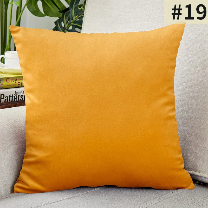 HULIANFU Super Soft Cushion Cover Velvet Pillow Cover For Sofa Living Room Housse De Coussin 30x50cm Decorative Pillows Nordic Decoration - Deanwangkt
