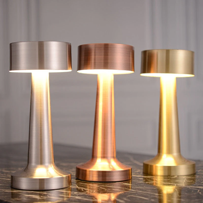 HULIANFU Retro Bar Coffee Table Lamp LED Desktop Night Light Rechargeable Touch Sensor Wireless Restaurant Bedroom Decor Lighting Fixture - Deanwangkt