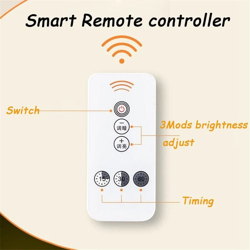 HULIANFU Star Shape Lamp LED Night Lights Bedside Wall Lamp Remote Sensor Control Cartoons Sleeping Light Nursery Children  Bedroom Lamp - Deanwangkt