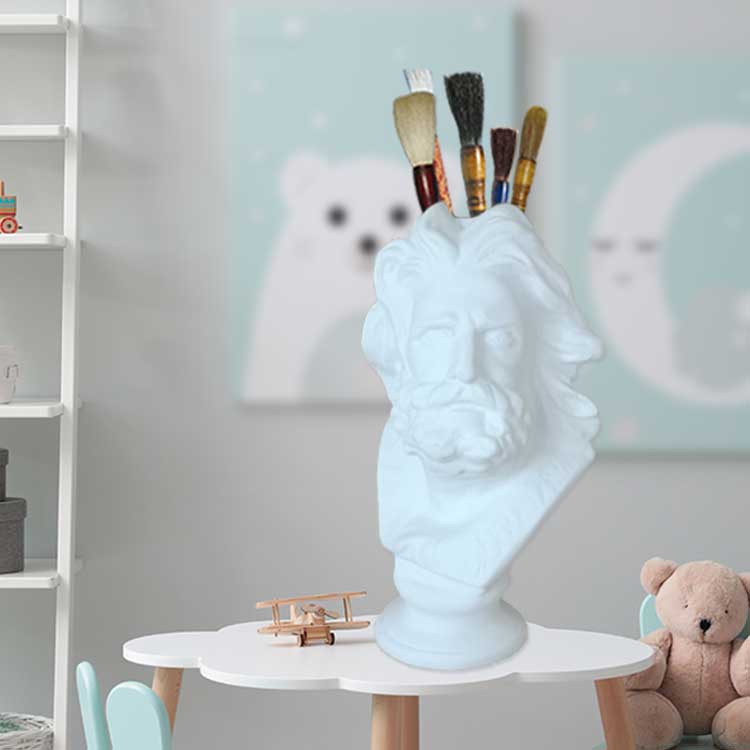 HULIANFU W&G Nordic Vase Home Decor Vase Creative Human Head Portrait Flower Vases Room Decoration Resin David Flower Vase Room Decor - Deanwangkt