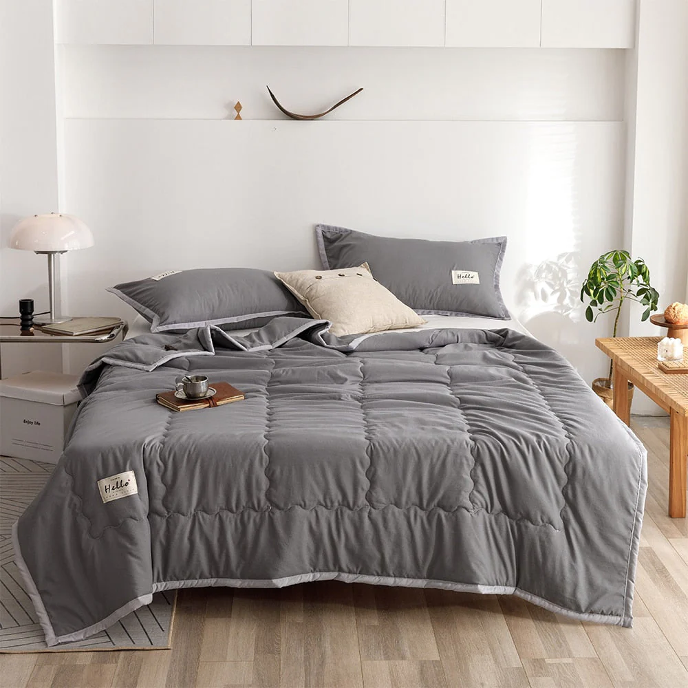 HULIANFU   YanYangTian Summer bedspread quilted blankets Air conditioning quilt bed linen for single bed Couple bed quilt 150 Single duvet - Deanwangkt