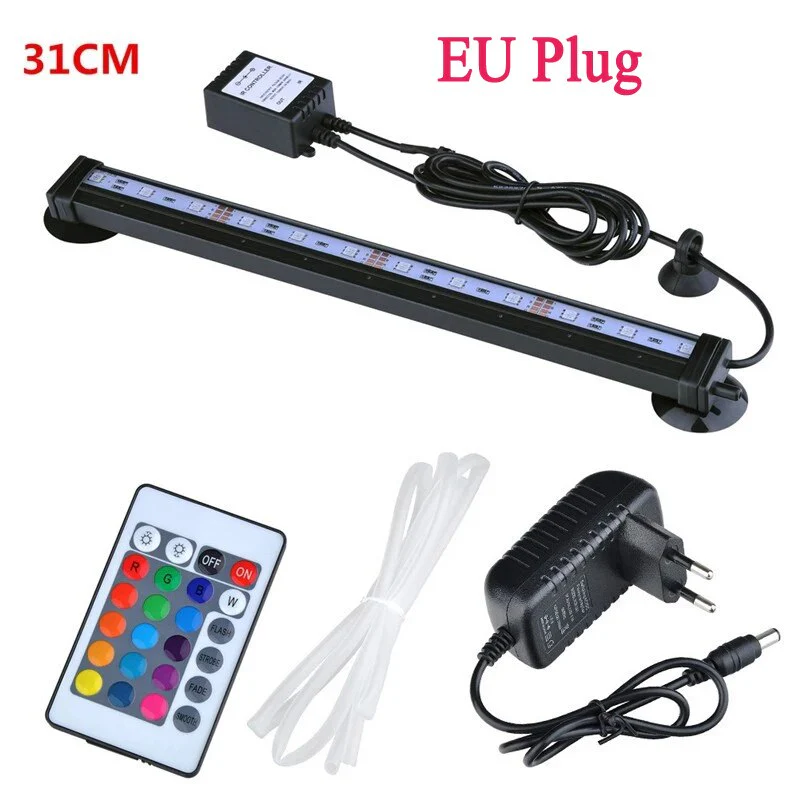 HULIANFU LED Air Bubble Light Aquarium Lamp Underwater Submersible Fish Tank Light Color Changing  Making Oxygen for Fish Tank - Deanwangkt