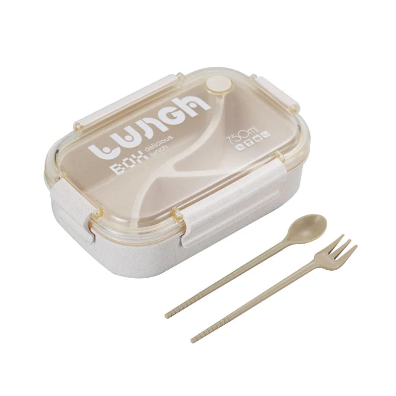 HULIANFU TUUTH Microwave Lunch Box Wheat Straw Bento Box 750ML BPA Free Food Storage Container with Soup Cup - Deanwangkt