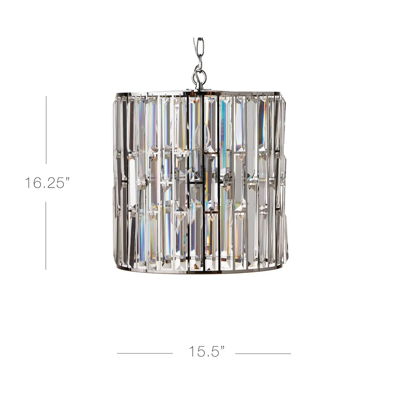 Modern Drum Crystal Glass Pendant Light